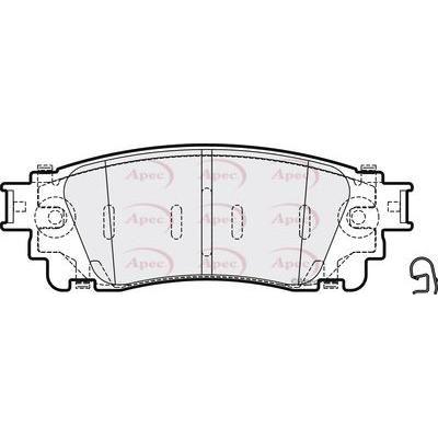 Apec Brake Pads Rear Fits Lexus Toyota