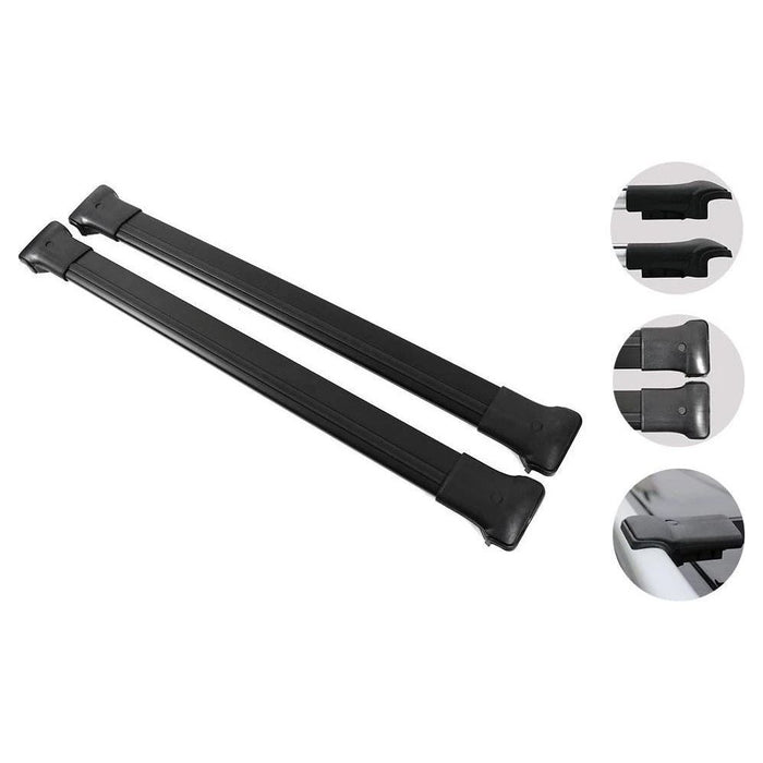 Roof Bars Rack Aluminium Black fits Renault Megane 2009-2016 III