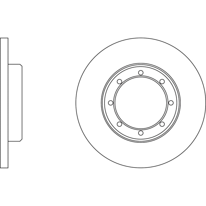 Apec Brake Disc Rear Fits Nissan Nv400 Opel Movano Renault Master Vauxhall Apec  - Dynamic Drive