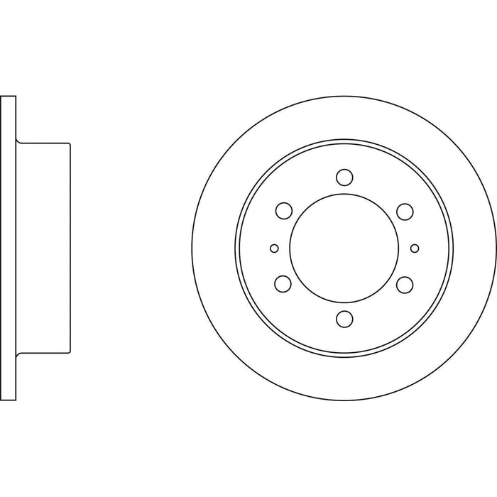 Apec Brake Disc Rear Fits Daewoo Korando Musso Ssangyong Rexton