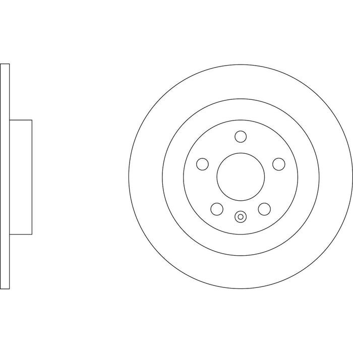 Genuine APEC Rear Brake Discs & Pads Set Solid for Volvo V90