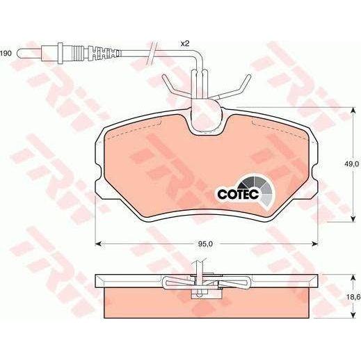 Genuine TRW Brake Pads (Front) (R90) GDB793