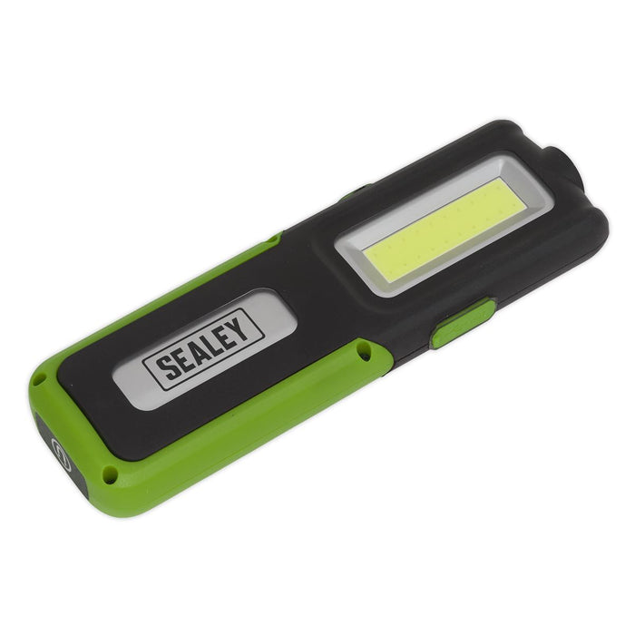 Sealey Rechargeable Inspection Light 5W COB & 3W SMD LED with Power Bank Green Sealey  - Dynamic Drive