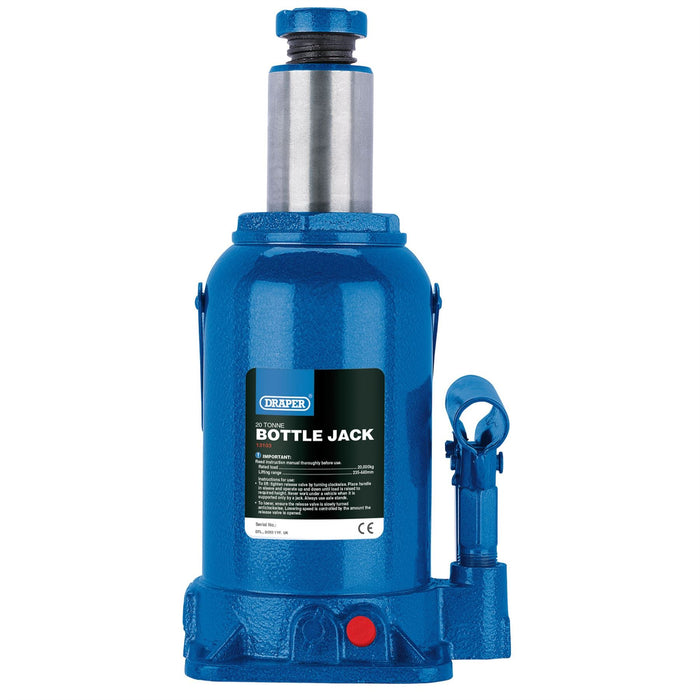 Draper Hydraulic Bottle Jack, 20 Tonne 13103 Draper  - Dynamic Drive