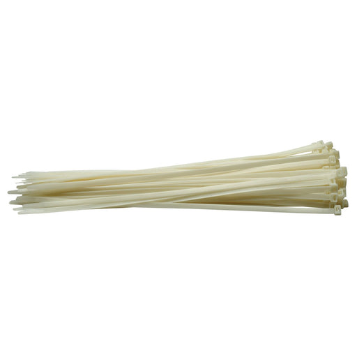 Draper Cable Ties, 8.8 x 500mm, White (Pack of 100) 70410 Draper  - Dynamic Drive