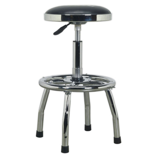 Sealey Workshop Stool Heavy-Duty Pneumatic Adj Height Swivel Seat SCR17 Sealey  - Dynamic Drive