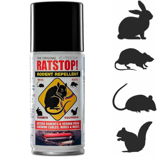 2x ETech RATSTOP Rat Rabbit Mice Squirrel Rodent Repeller Repellent Deterrent E-Tech  - Dynamic Drive