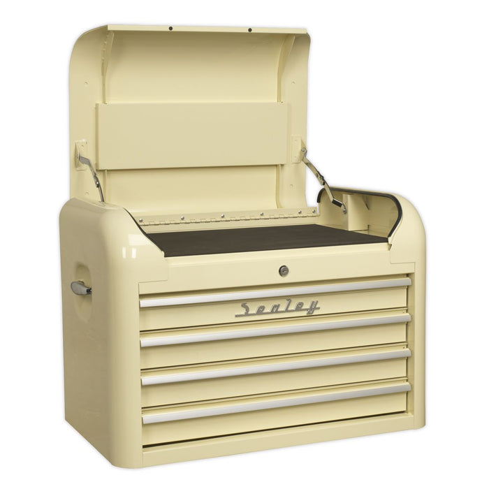 Sealey Retro Style Topchest Mid-Box & Rollcab Combination 10 Drawer Cream Sealey  - Dynamic Drive