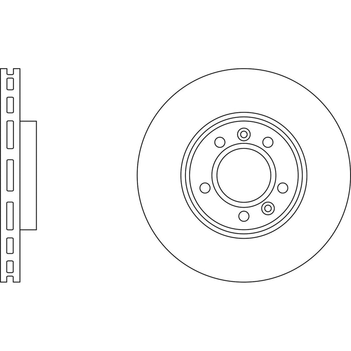 Genuine APEC Front Brake Discs & Pads Set Vented for Peugeot 407 Apec  - Dynamic Drive