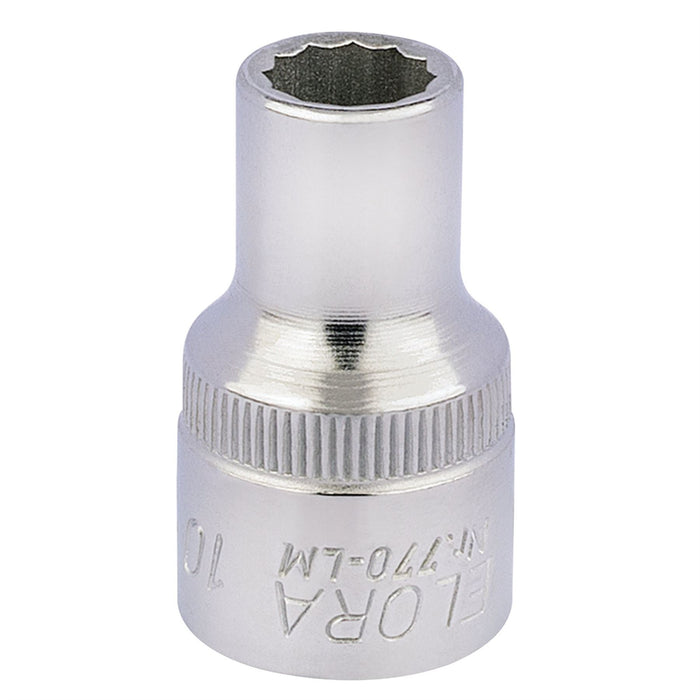 Draper Elora Bi-Hexagon Socket, 1/2" Sq. Dr., 10mm 24559