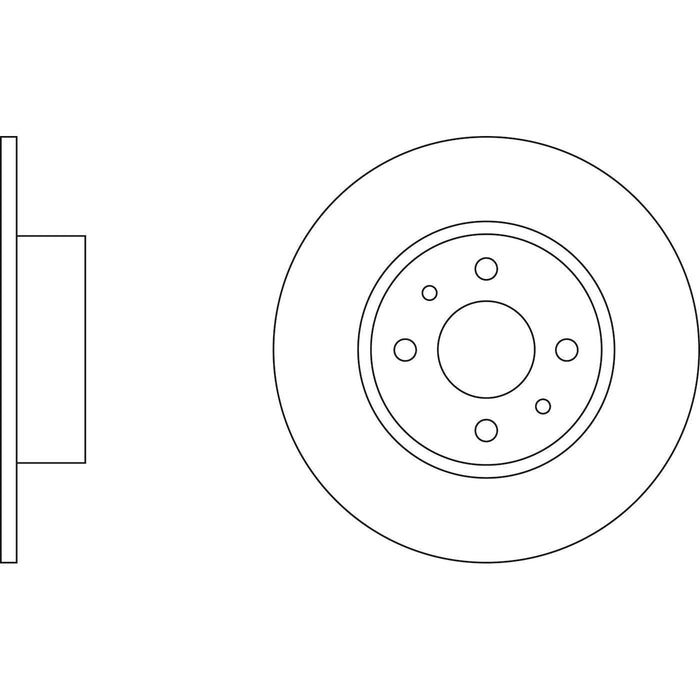 Apec Brake Disc Rear Fits Alfa Romeo 164 Chrysler Delta Fiat Bravo Croma Multipl