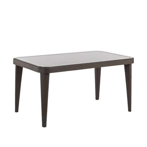 Dellonda Dining Tables with Tempered Glass Top 150 x 90 x 76cm - Dark Brown Dellonda  - Dynamic Drive