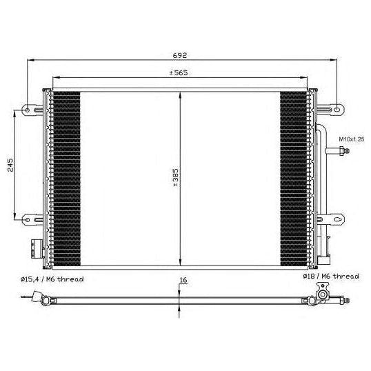 NRF Air Con Condenser fits Audi A4 Seat Exeo