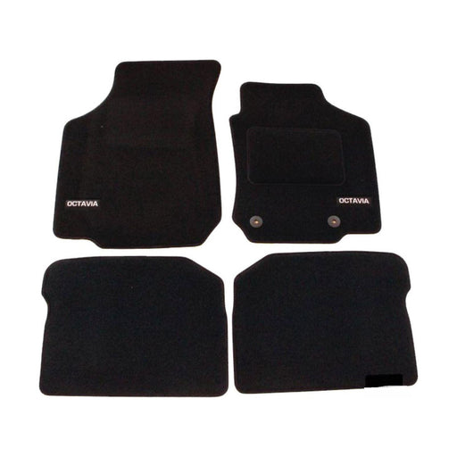 Tailored Logo Velour Carpet Floor Mats for Skoda Octavia MK1 1997-2004 Fix UKB4C  - Dynamic Drive