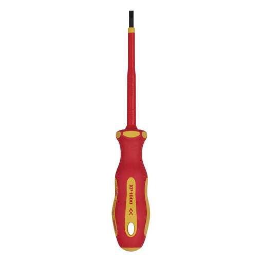 Draper XP1000 VDE Plain Slot Screwdriver, 4.0 x 100mm 64414 Draper  - Dynamic Drive