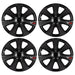 4 x Black VR Wheel Trims Hub Caps 14" fits Nissan Micra Almera Note Pixo Primera UKB4C  - Dynamic Drive