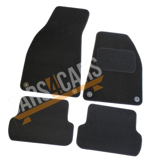 Fully Tailored Black Carpet Car Mats for A4 02-05 Set of 4 With 4 Clips UKB4C  - Dynamic Drive