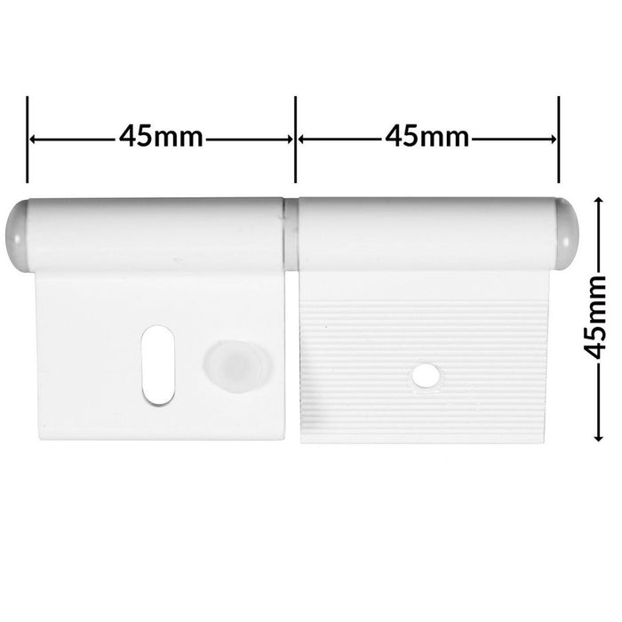 Hinge White (C10) for Caravan/Motorhomes Nova  - Dynamic Drive