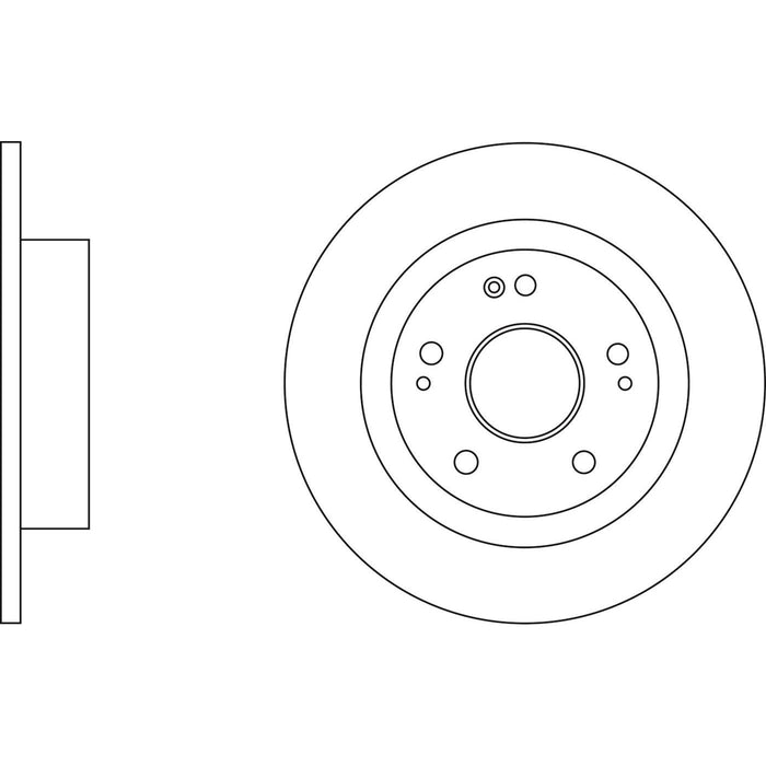 Genuine APEC Rear Brake Disc & Pads Set Solid for Honda HR-V