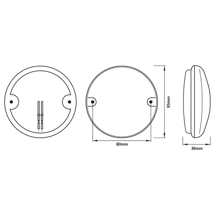 Ring Automotive RCV4505 LED Reversing Lamp, 95 mm, 10/30 V