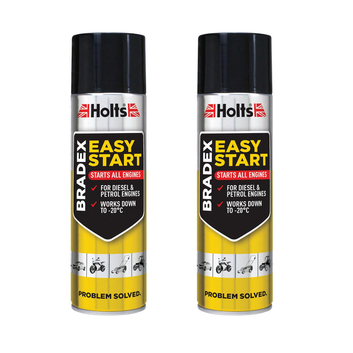 2x Holts Bradex Easy Start Petrol Diesel Car Van Truck Starting Engine Spray Aid