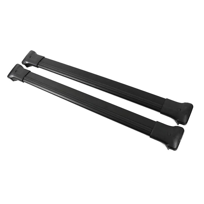 Roof Bars Rack Aluminium Black fits Peugeot 407 2004-2010 I