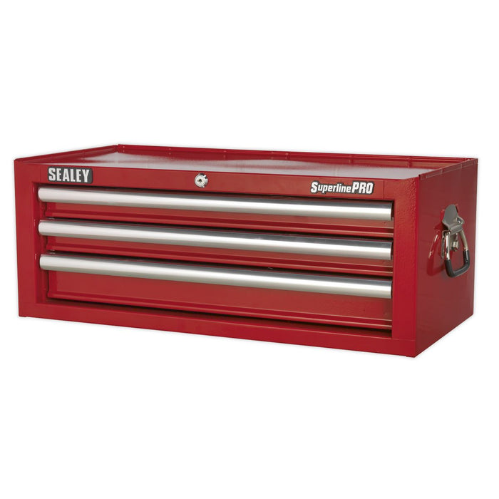 Sealey Mid-Box 3 Drawer with Ball-Bearing Slides Red AP33339 Sealey  - Dynamic Drive