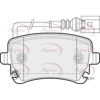 Apec Brake Pads Rear Fits VW Caravelle Transporter