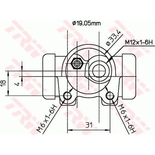 Genuine TRW Brake Shoes Pre-Assembled (R90) GSK1142