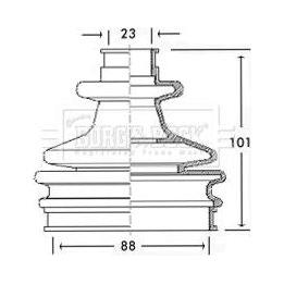 Genuine Borg & Beck Cv Joint Boot Kit fits i10 Drum Brakes 8 10 BCB2201 Borg & Beck  - Dynamic Drive