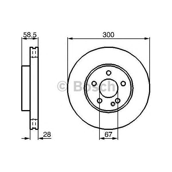 Bosch Brake Disc Single Bd975 fits Mercedes-Benz Vito 114 CDi|CDi BlueEFFICIENCY