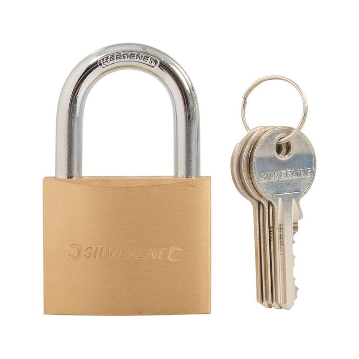 Silverline Brass Padlock 50mm