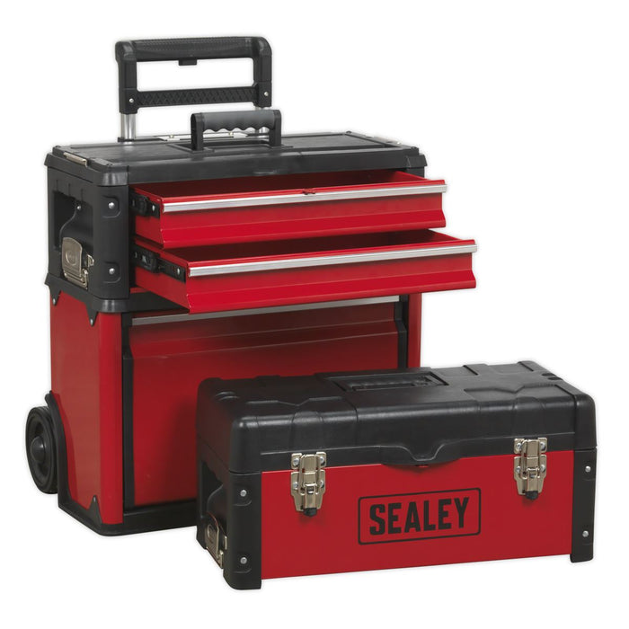 Sealey Mobile Steel/Composite Toolbox 3 Compartment AP548 Sealey  - Dynamic Drive