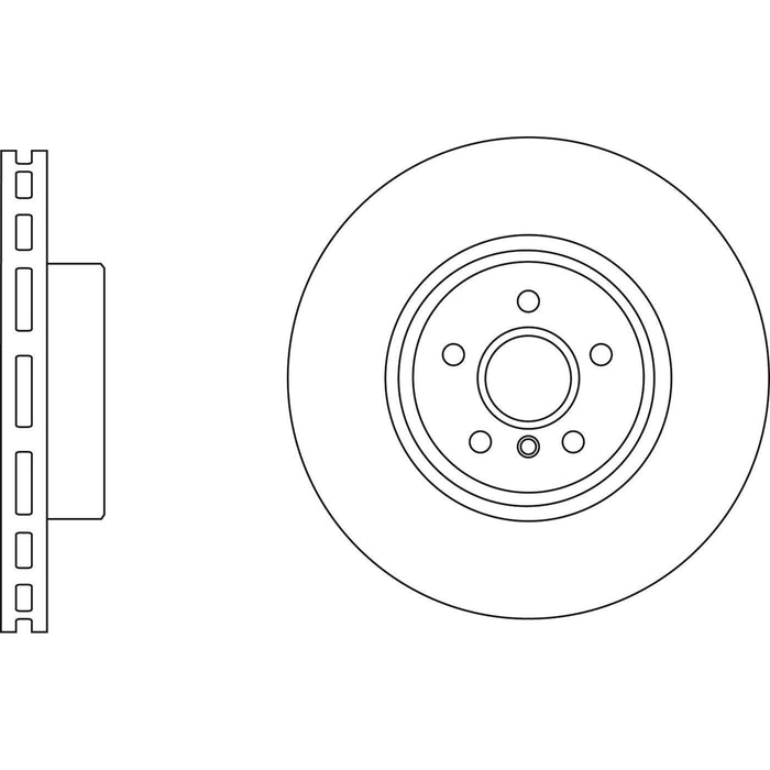 Apec Brake Disc Front Left Fits BMW 5 Series 7 Handed Near-Side