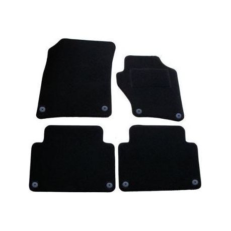 Fully Tailored Black Carpet Car Mats for Audi Q7 06 ON Set of 4 With 8 Clips UKB4C  - Dynamic Drive