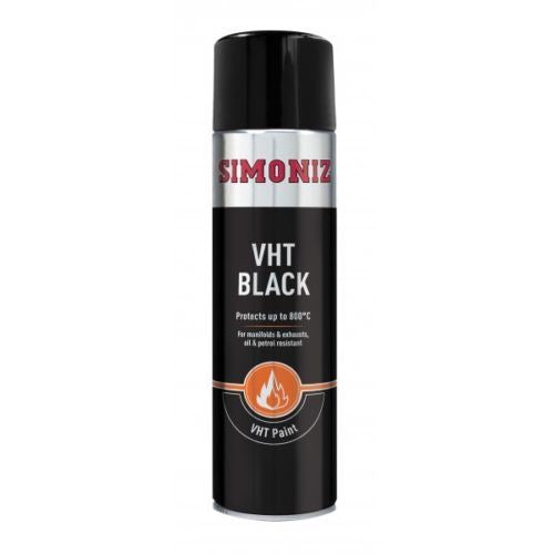 Very High Temperature VHT Black Simoniz Aerosol Auto Car Spray Paint 500ml