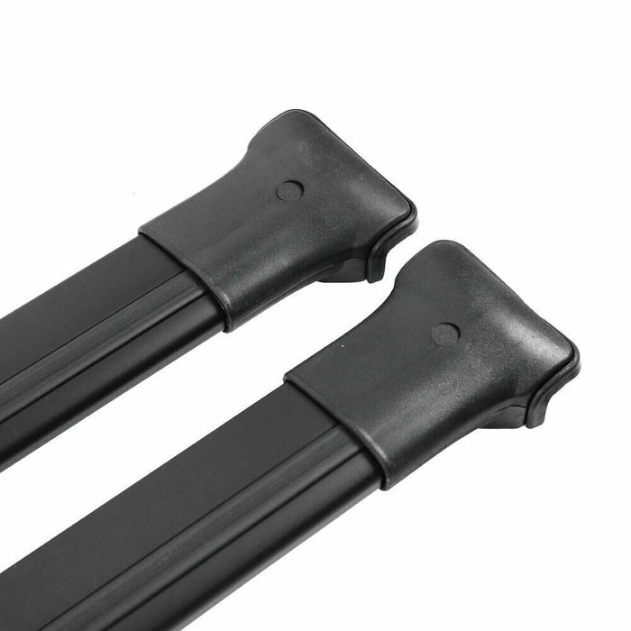 Roof Bars Rack Aluminium Black fits Audi A6 Allroad 2006-2011