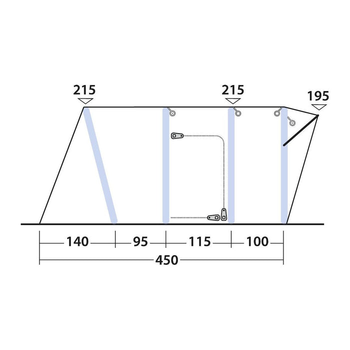 Outwell Wolfburg 450 Air Drive-Away Campervan Air Awning 175-200cm Outwell  - Dynamic Drive