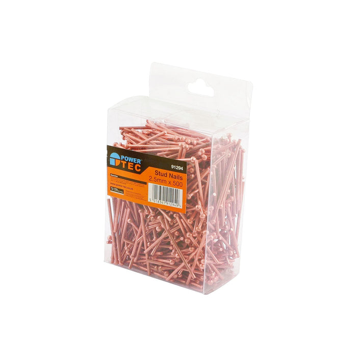 Power-Tec Stud Nails 2.5mm 500pc 91294