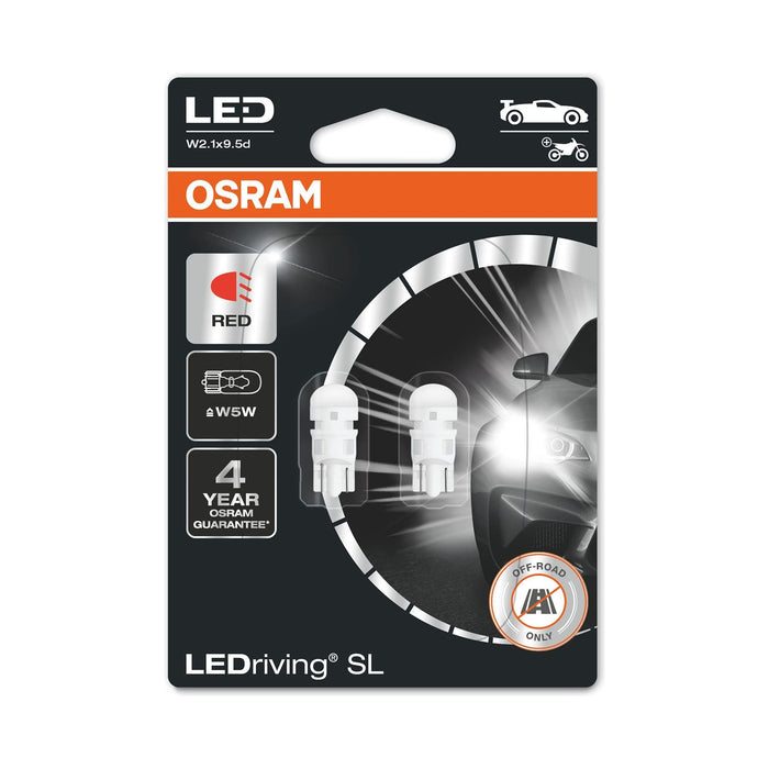 OSRAM LEDriving® SL, W5W, Red, LED signal lamps, Off-road only, non ECE Osram  - Dynamic Drive