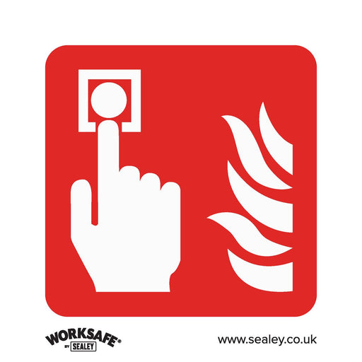 Sealey Safe Conditions Safety Sign Fire Alarm Symbol Rigid Plastic Pack of 10 Sealey  - Dynamic Drive