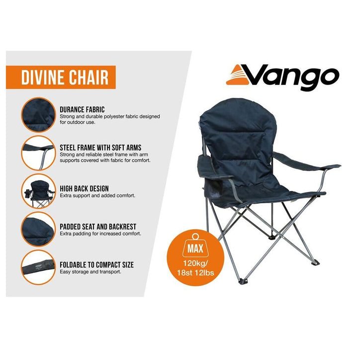 Vango Divine Chair Std Granite Grey Chair Vango  - Dynamic Drive