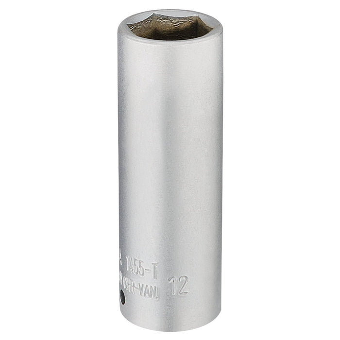 Draper Elora Deep Socket, 1/4" Sq. Dr., 12mm 58732