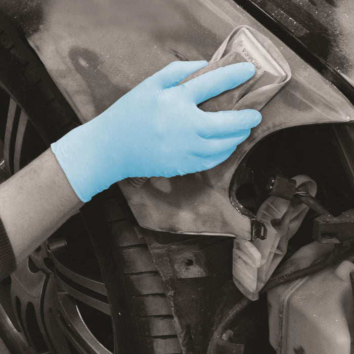 Bodyguards GL895 Powder Free Blue Nitrile Disposable Gloves Large Box of 100 Bodyguard  - Dynamic Drive