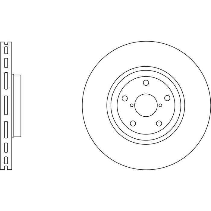 Apec Brake Disc Front Fits Subaru Forester Impreza Wrx