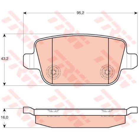 Genuine TRW Brake Pads (Rear) (R90) GDB1708