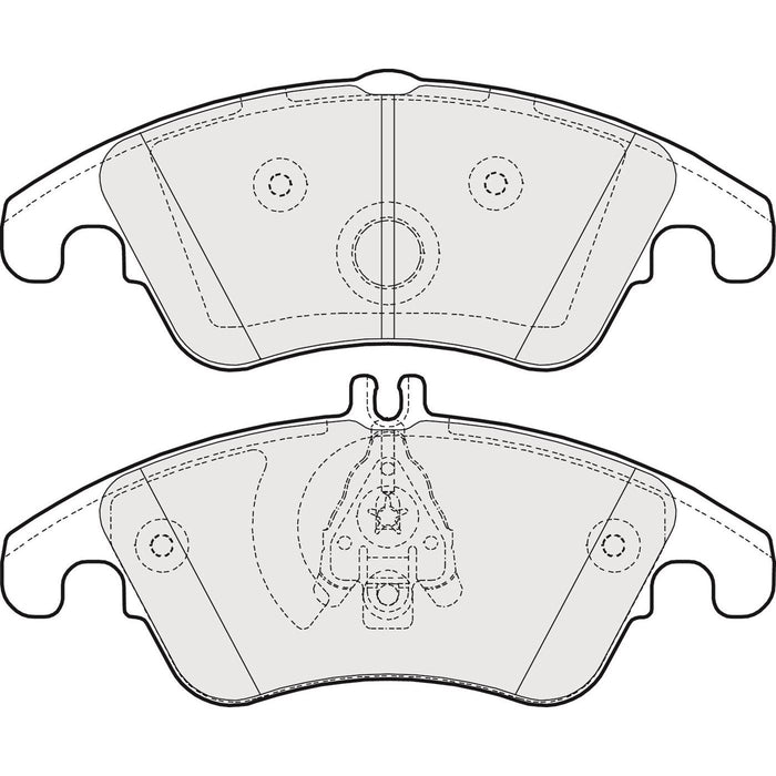 Genuine APEC Front Brake Discs & Pads Set Vented for Mercedes-Benz SLK