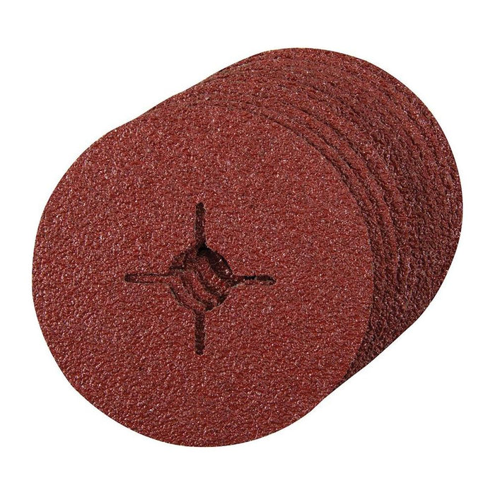 Silverline Fibre Discs 115 x 22.23mm 10pk 115mm 24 Grit