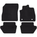 Tailored fit Rubber Floor Mat for Ford Fiesta MK8 2017 Onwards Red trim UKB4C  - Dynamic Drive