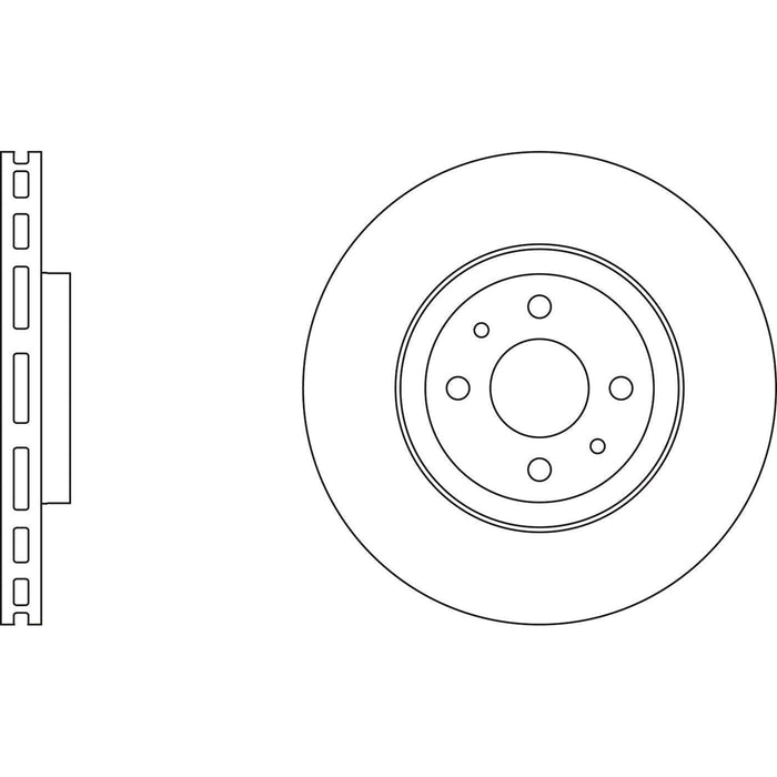 Apec Brake Disc Front Fits Alfa Romeo 145 146 155 Fiat Coupe Multipla Punto Lanc